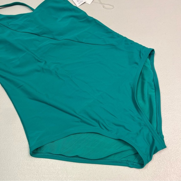 Lands' End Teal Women Swim One Piece - Picture 2 of 7